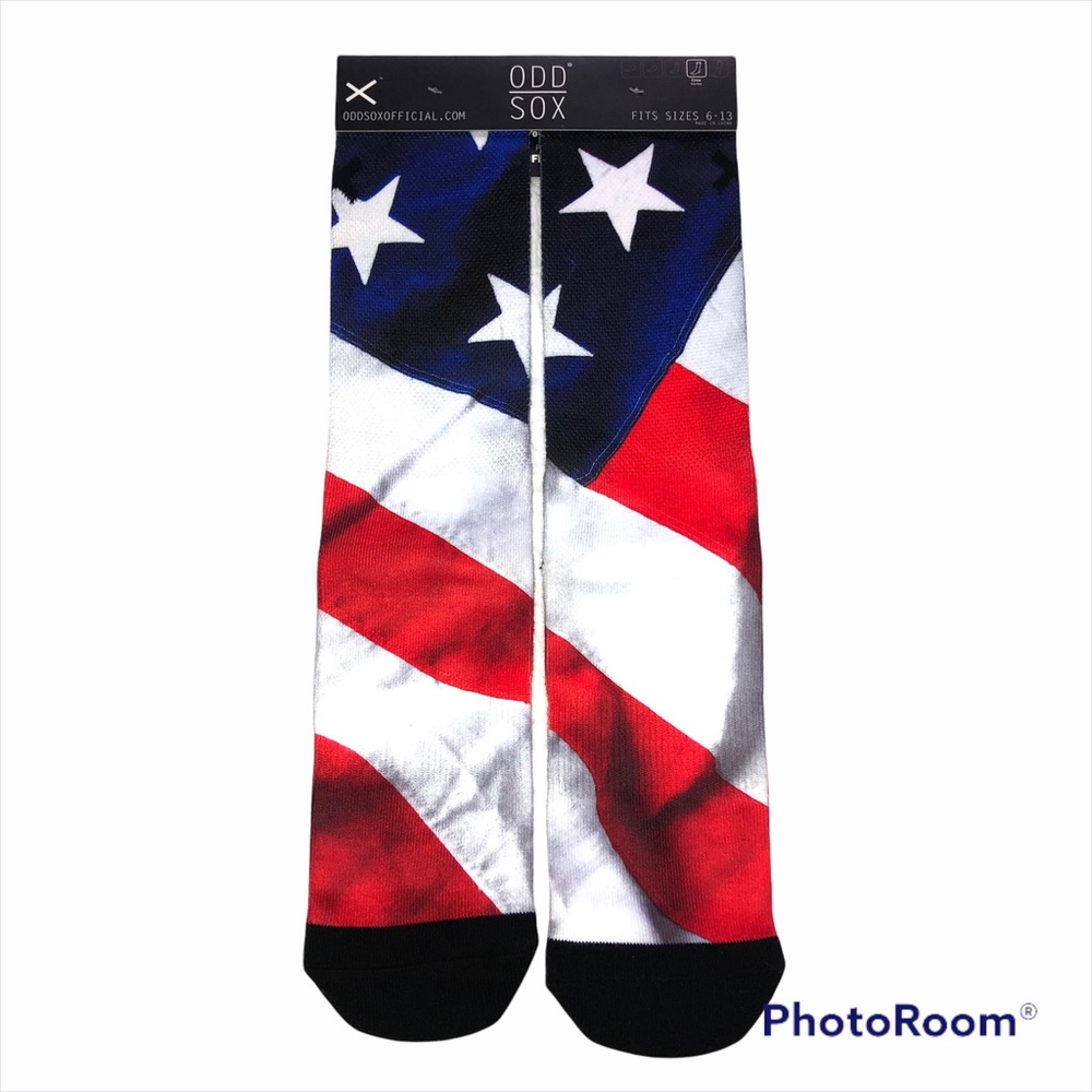 ODD SOX American Flag socks Size 6 - 13 NWT